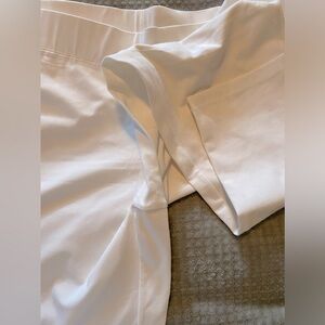 Plus size 1x Slimming Options leggings white tapered fit